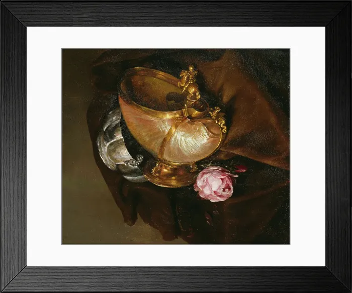 Framed Print : Still Life with a Nautilus Goblet, c17th century. Creator: Unknown Framed Print : Still Life with a Nautilus Goblet, c17th century. Creator: Unknown