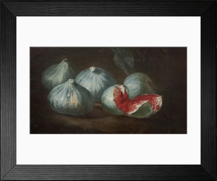 Framed Print : Still Life with Figs, 17th century. Creator: Unknown Framed Print : Still Life with Figs, 17th century. Creator: Unknown