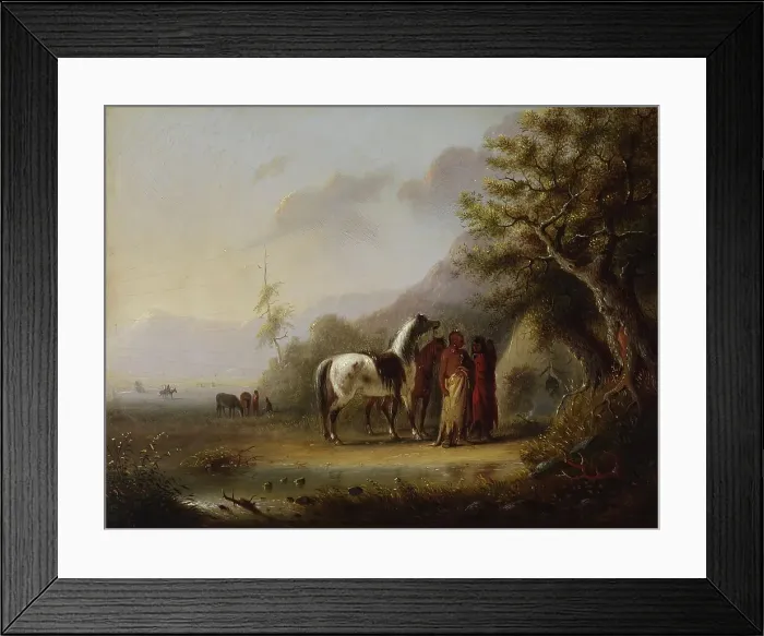 Framed Print : Sioux Indians in the Mountains, c1850. Creator: Alfred Jacob Miller Framed Print : Sioux Indians in the Mountains, c1850. Creator: Alfred Jacob Miller