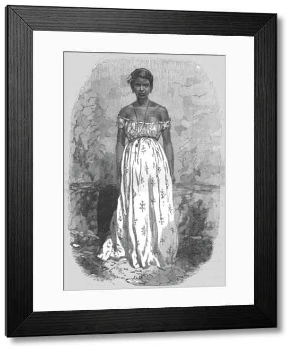Framed Print : Half-caste girl of Manaos; Indian-Rubber Groves of the Amazons, 1875. Creator: Unknown Framed Print : Half-caste girl of Manaos; Indian-Rubber Groves of the Amazons, 1875. Creator: Unknown
