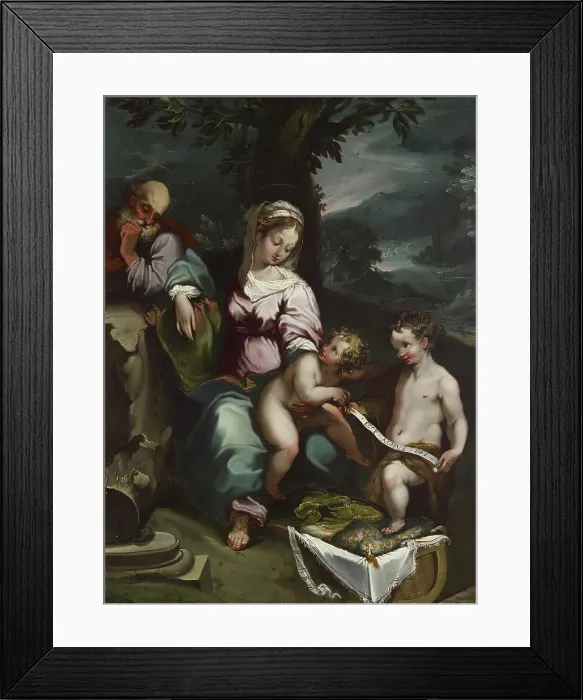 Framed Print : The Holy Family with the Infant St. John, 1580-1585. Creator: Francesco Vanni Framed Print : The Holy Family with the Infant St. John, 1580-1585. Creator: Francesco Vanni