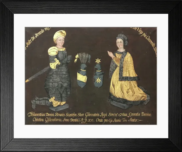 Framed Print : Sture Sten Svantesson d.y. 1492-1520, and Kristina Gyllenstierna, 1494-1559, c16th century. Creator: Anon Framed Print : Sture Sten Svantesson d.y. 1492-1520, and Kristina Gyllenstierna, 1494-1559, c16th century. Creator: Anon