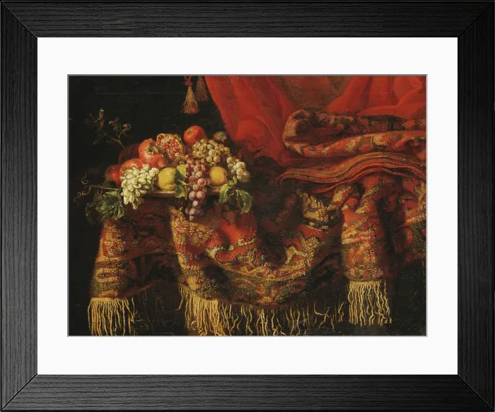 Framed Print : Sumptuous Still Life with Fruit, c17th century. Creator: Unknown Framed Print : Sumptuous Still Life with Fruit, c17th century. Creator: Unknown