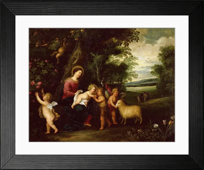 Framed Print : Holy Family Departing for Egypt, c1625. Creator: Pieter van Avont Framed Print : Holy Family Departing for Egypt, c1625. Creator: Pieter van Avont