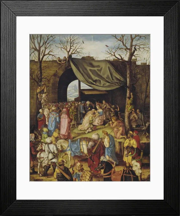 Framed Print : The Adoration of the Magi, c16th century. Creator: Unknown Framed Print : The Adoration of the Magi, c16th century. Creator: Unknown