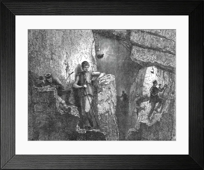 Framed Print : Miners of the Hartz; From Alsace to the Hartz, 1875. Creator: Unknown Framed Print : Miners of the Hartz; From Alsace to the Hartz, 1875. Creator: Unknown