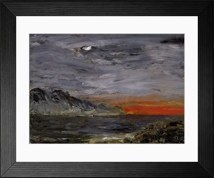 Framed Print : Sunset, 1892. Creator: August Strindberg Framed Print : Sunset, 1892. Creator: August Strindberg