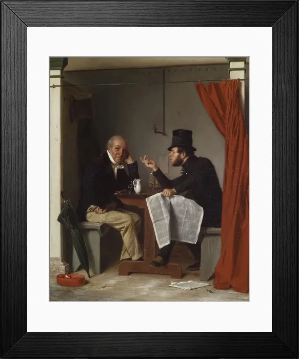 Framed Print : Politics in an Oyster House, 1848. Creator: Richard Caton Woodville Framed Print : Politics in an Oyster House, 1848. Creator: Richard Caton Woodville