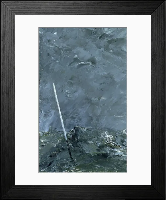 Framed Print : Stormy Sea. Buoy without Top Mark, 1892. Creator: August Strindberg Framed Print : Stormy Sea. Buoy without Top Mark, 1892. Creator: August Strindberg