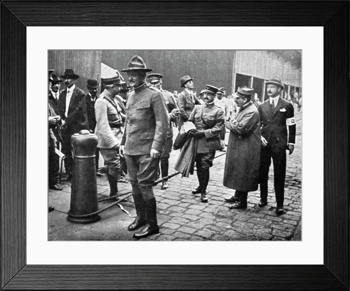 Framed Print : Les Premiers Contingents Americains en France; Le major general William L. Sibert, 1917. Creator: Jean Clair-Guyot Framed Print : Les Premiers Contingents Americains en France; Le major general William L. Sibert, 1917. Creator: Jean Clair-Guyot