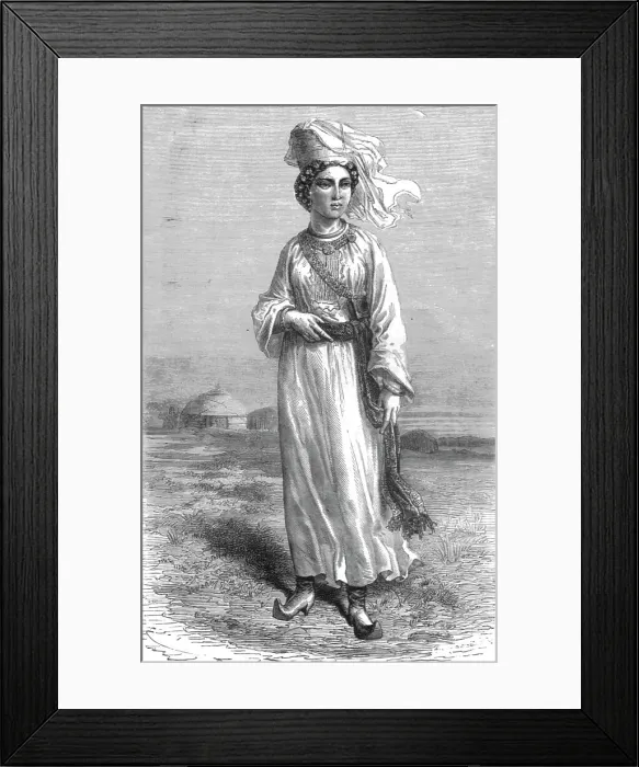 Framed Print : Girl of Bokhara; Notes on Western Turkistan, 1875. Creator: Unknown Framed Print : Girl of Bokhara; Notes on Western Turkistan, 1875. Creator: Unknown