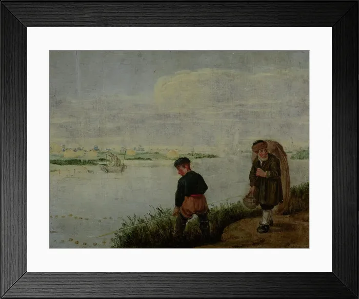 Framed Print : Fishing Scene, 1625-1635. Creator: Arent Arentsz Framed Print : Fishing Scene, 1625-1635. Creator: Arent Arentsz