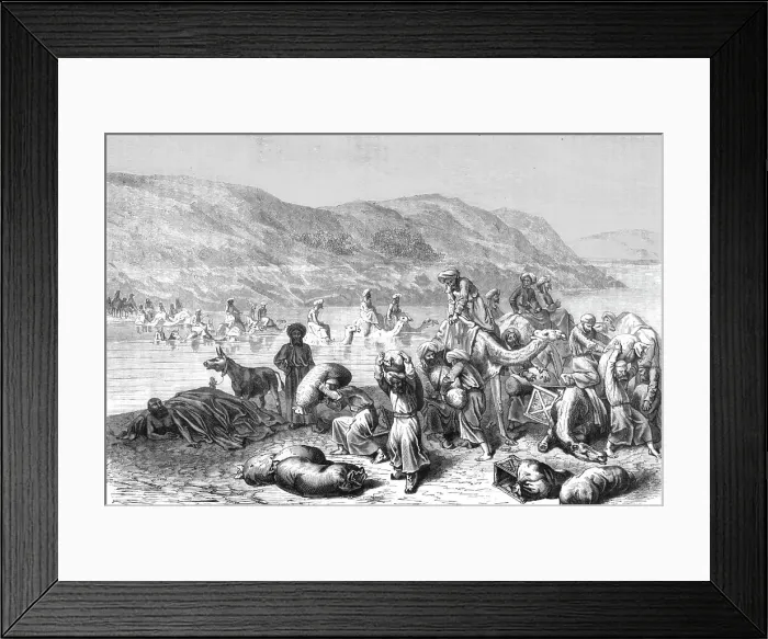 Framed Print : Crossing the Oxus; Notes on Western Turkistan, 1875. Creator: Unknown Framed Print : Crossing the Oxus; Notes on Western Turkistan, 1875. Creator: Unknown