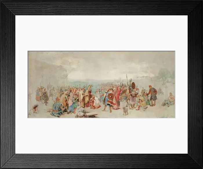 Framed Print : Olof Skötkonung's baptism. Creator: Axel Henrik Kulle Framed Print : Olof Skötkonung's baptism. Creator: Axel Henrik Kulle