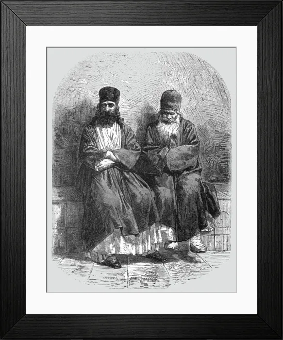 Framed Print : Armenian Monks, at Etchmiadzin; The Caucasus, 1875. Creator: Unknown Framed Print : Armenian Monks, at Etchmiadzin; The Caucasus, 1875. Creator: Unknown