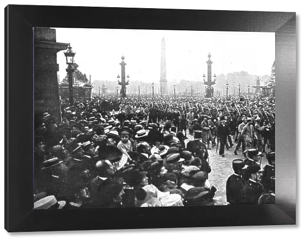'Independence Day' In Paris; A battalion of the 16th American regiment... 1917 Creator: Unknown. 'Independence Day' In Paris; A battalion of the 16th American regiment... 1917 Creator: Unknown
