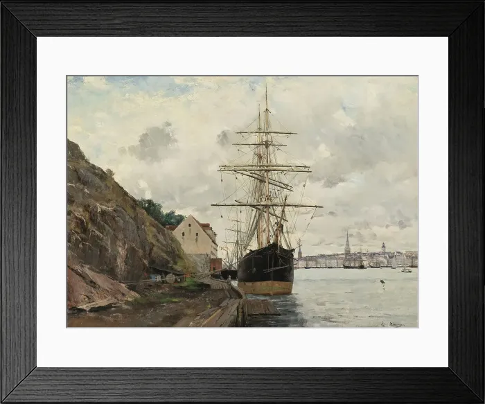 Framed Print : Sea Approach to Stockholm, 1885. Creator: Knut Axel Lindman Framed Print : Sea Approach to Stockholm, 1885. Creator: Knut Axel Lindman