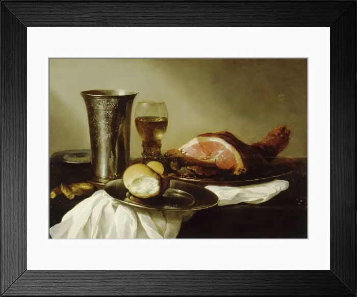 Framed Print : Breakfast Piece, 1640-1649. Creator: Unknown Framed Print : Breakfast Piece, 1640-1649. Creator: Unknown