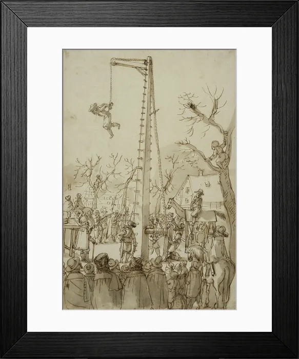 Framed Print : Torture scene, c17th century. Creator: Anon Framed Print : Torture scene, c17th century. Creator: Anon
