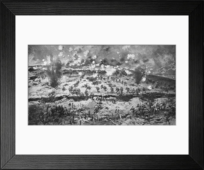 Framed Print : Capture of Messines Ridge; attack on Wytschaete-Messines ridge by the British... 1917. Creator: Unknown Framed Print : Capture of Messines Ridge; attack on Wytschaete-Messines ridge by the British... 1917. Creator: Unknown