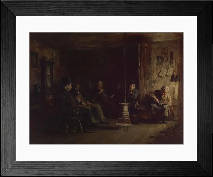 Framed Print : The Nantucket School of Philosophy, 1887. Creator: Eastman Johnson Framed Print : The Nantucket School of Philosophy, 1887. Creator: Eastman Johnson