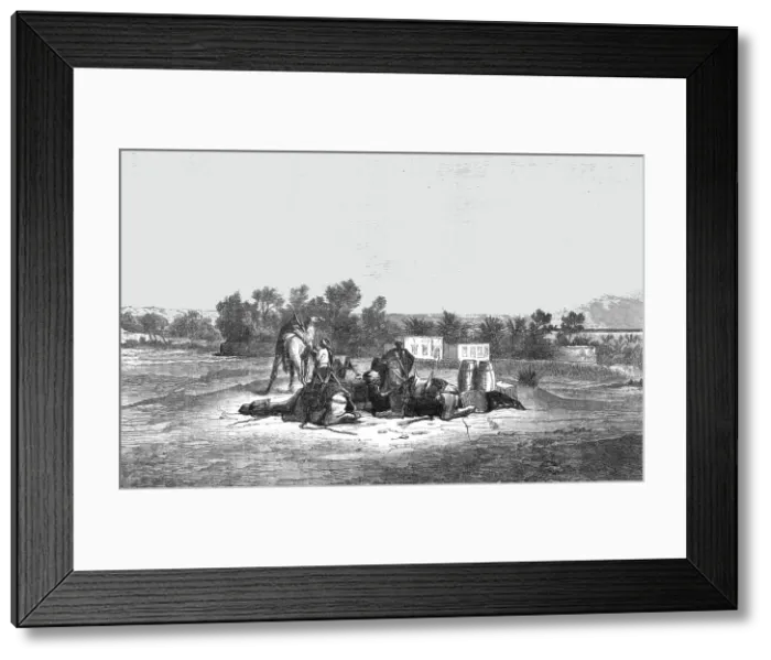 Framed Print : Fountain of Moses, near Suez; The Red Sea, 1875. Creator: Unknown Framed Print : Fountain of Moses, near Suez; The Red Sea, 1875. Creator: Unknown