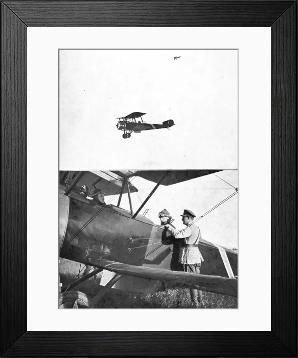 Framed Print : Before the Flanders Operations; King Albert leaves by plane... 1917. Creator: Unknown Framed Print : Before the Flanders Operations; King Albert leaves by plane... 1917. Creator: Unknown