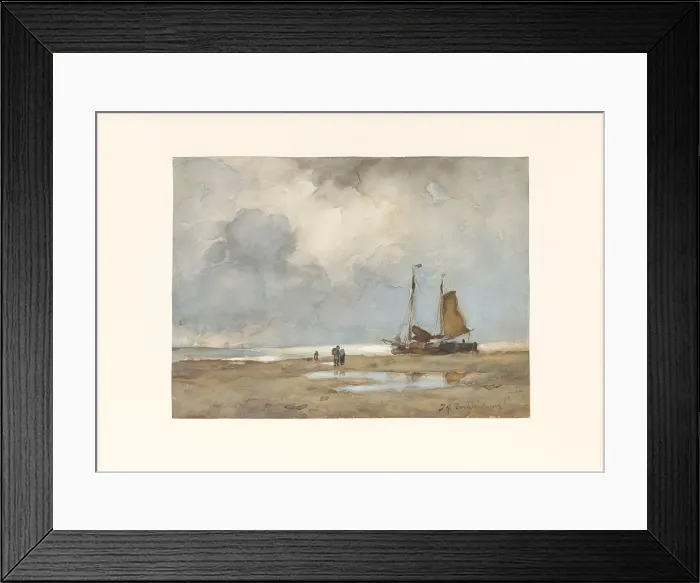 Framed Print : View of the beach, c.1895. Creator: Jan Hendrik Weissenbruch
