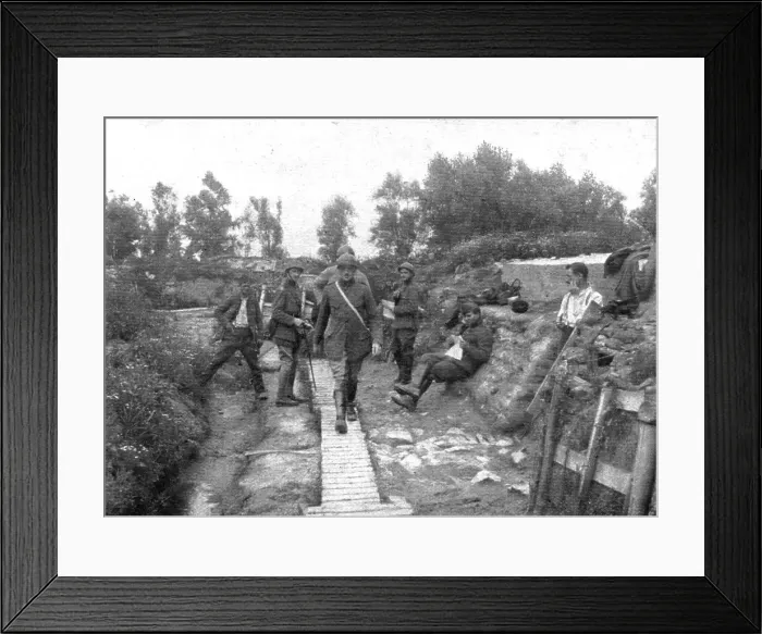 Framed Print : Flanders Operations; Before relief of the Belgians by the French... 1917. Creator: Unknown Framed Print : Flanders Operations; Before relief of the Belgians by the French... 1917. Creator: Unknown