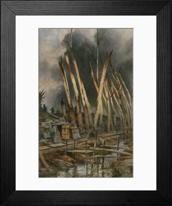 Framed Print : In Flanders; The Yser offensive (1917), French front line near Het-Sas... 1917. Creator: Unknown Framed Print : In Flanders; The Yser offensive (1917), French front line near Het-Sas... 1917. Creator: Unknown