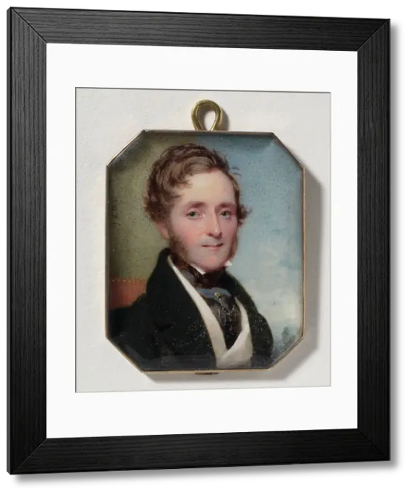 Framed Print : Unknown gentleman, 1835. Creator: William Egley Framed Print : Unknown gentleman, 1835. Creator: William Egley
