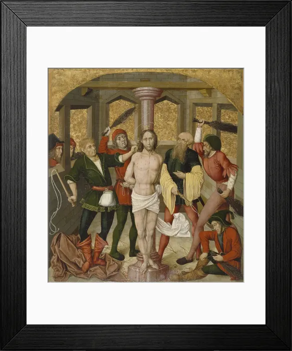 Framed Print : Altarpiece with the Passion of Christ: Flagellation, c1480-1495. Creator: Unknown Framed Print : Altarpiece with the Passion of Christ: Flagellation, c1480-1495. Creator: Unknown