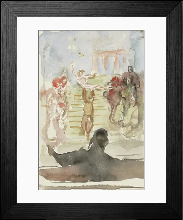 Framed Print : Theater performance, 1875-1934. Creator: Isaac Lazerus Israels Framed Print : Theater performance, 1875-1934. Creator: Isaac Lazerus Israels