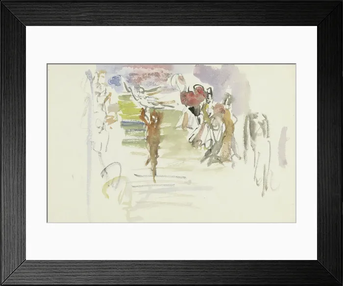 Framed Print : Performers on stage, 1875-1934. Creator: Isaac Lazerus Israels Framed Print : Performers on stage, 1875-1934. Creator: Isaac Lazerus Israels