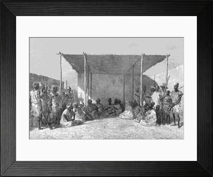 Framed Print : King Ahmadou at a Palaver.'; Journey from the Senegal to the Niger, 1875. Creator: Unknown. King Ahmadou at a Palaver.'; Journey from the Senegal to the Niger, 1875. Creator: Unknown Framed Print : King Ahmadou at a Palaver.'; Journey from the Senegal to the Niger, 1875. Creator: Unknown. King Ahmadou at a Palaver.'; Journey from the Senegal to the Niger, 1875. Creator: Unknown