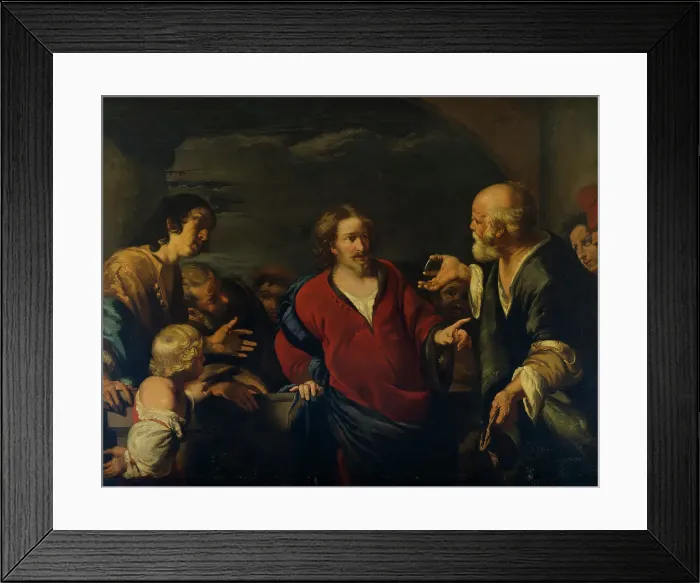 Framed Print : The Tribute Money. Creator: Bernardo Strozzi Framed Print : The Tribute Money. Creator: Bernardo Strozzi