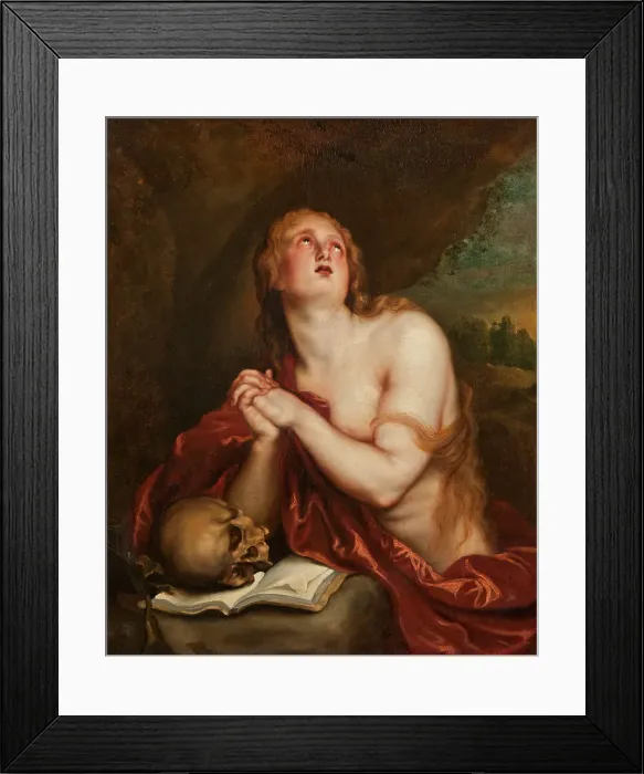 Framed Print : The Penitent Magdalen. Creator: Workshop of Anthony van Dyck Framed Print : The Penitent Magdalen. Creator: Workshop of Anthony van Dyck