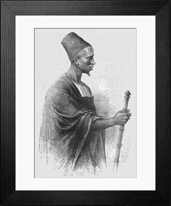 Framed Print : Ahmadou, King of Segou; Journey from the Senegal to the Niger, 1875. Creator: Unknown Framed Print : Ahmadou, King of Segou; Journey from the Senegal to the Niger, 1875. Creator: Unknown