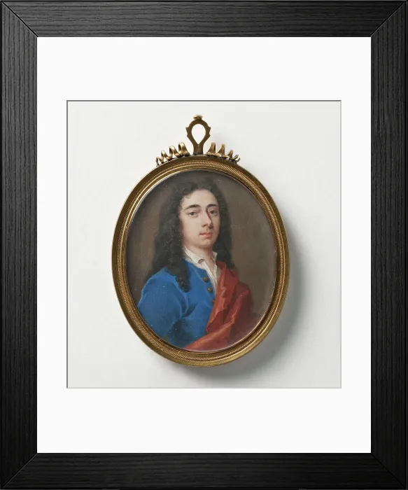 Framed Print : Unknown man, c18th century. Creator: Bernard Lens the Younger