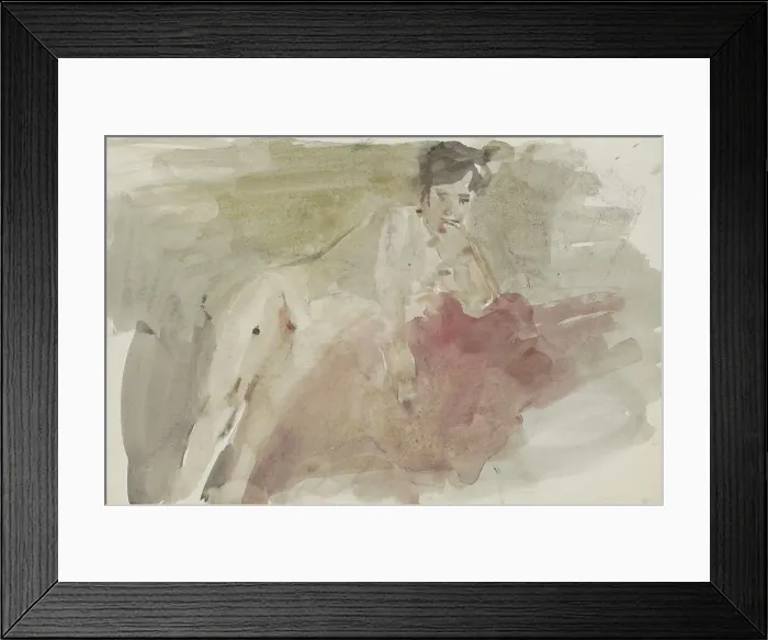 Framed Print : Seated Female Nude, 1875-1934. Creator: Isaac Lazerus Israels Framed Print : Seated Female Nude, 1875-1934. Creator: Isaac Lazerus Israels