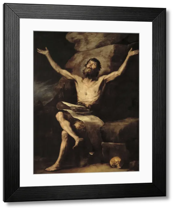 Framed Print : St Paul the Hermit, 1644. Creator: Workshop of Jusepe de Ribera Framed Print : St Paul the Hermit, 1644. Creator: Workshop of Jusepe de Ribera