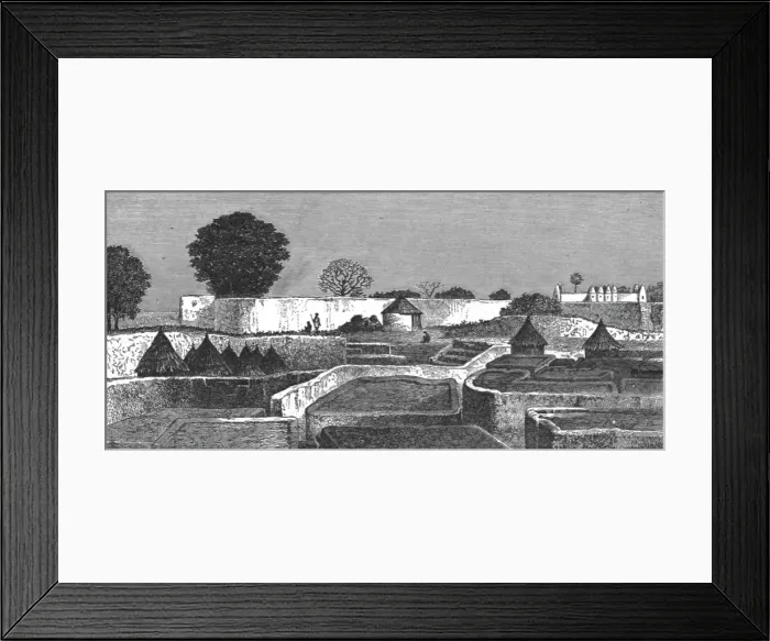 Framed Print : View in Segou; Journey from the Senegal to the Niger, 1875. Creator: Unknown Framed Print : View in Segou; Journey from the Senegal to the Niger, 1875. Creator: Unknown
