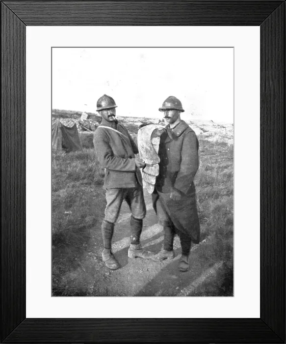 Framed Print : At Le Mort Homme; A Stormtrooper's cuirass, 1917. Creator: Unknown Framed Print : At Le Mort Homme; A Stormtrooper's cuirass, 1917. Creator: Unknown