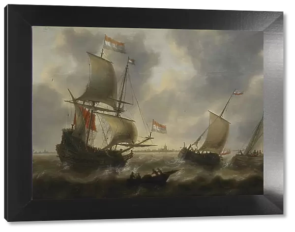 Ships at Sea, 1660-1669. Creator: Jacob Adriaensz. Bellevois