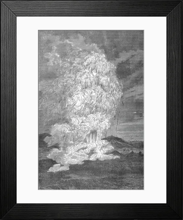 Framed Print : The Great Geyser; An Icelanders Notes on Iceland, 1875. Creator: Unknown Framed Print : The Great Geyser; An Icelanders Notes on Iceland, 1875. Creator: Unknown