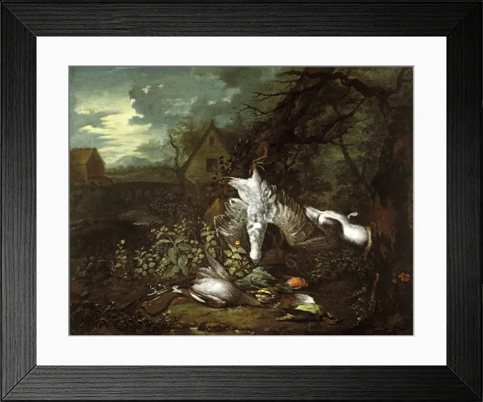 Framed Print : Still Life with Dead Game Birds, 1720-1729. Creator: Jan Baptiste Govaerts Framed Print : Still Life with Dead Game Birds, 1720-1729. Creator: Jan Baptiste Govaerts