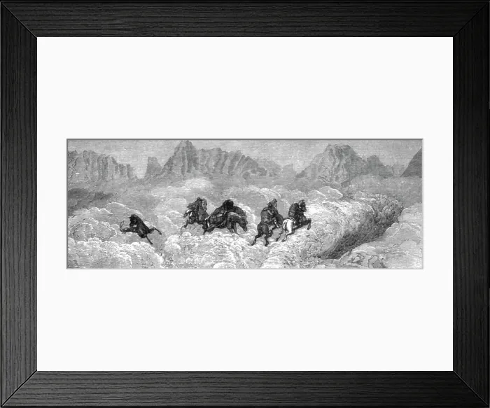 Framed Print : Difficulties of the road; An Icelanders Notes on Iceland, 1875. Creator: Unknown Framed Print : Difficulties of the road; An Icelanders Notes on Iceland, 1875. Creator: Unknown