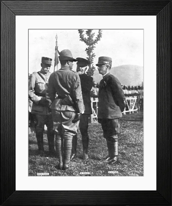 Framed Print : Italian Offensive of Isonzo; Before the offensive: on a visit to the Italian front... 1917. Creator: Unknown Framed Print : Italian Offensive of Isonzo; Before the offensive: on a visit to the Italian front... 1917. Creator: Unknown