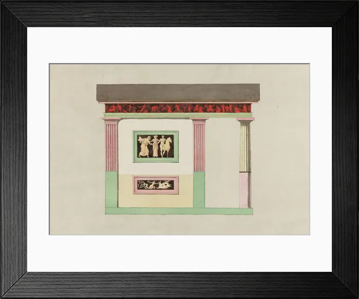 Framed Print : The temple in Skärva. Left outer wall (8), 1785. Creator: Carl August Ehrensvard Framed Print : The temple in Skärva. Left outer wall (8), 1785. Creator: Carl August Ehrensvard