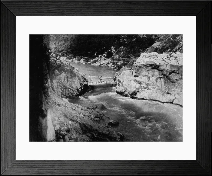 Framed Print : Italian Offensive of the Isonzo; One of fourteen bridges thrown over the Upper Isonzo... 1917. Creator: Unknown Framed Print : Italian Offensive of the Isonzo; One of fourteen bridges thrown over the Upper Isonzo... 1917. Creator: Unknown